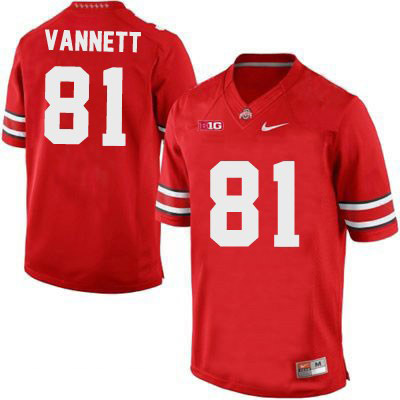Ohio State Buckeyes Men's Nick Vannett #81 Red Authentic Nike College NCAA Stitched Football Jersey UJ19E73EU